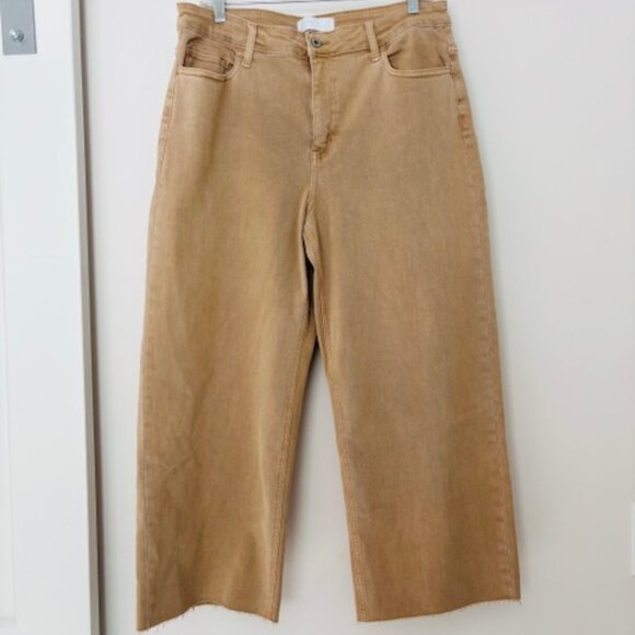 VERVET Blue High Rise Wide Leg Fryed Hem Jeans size 32 nwt - Picture 1 of 8